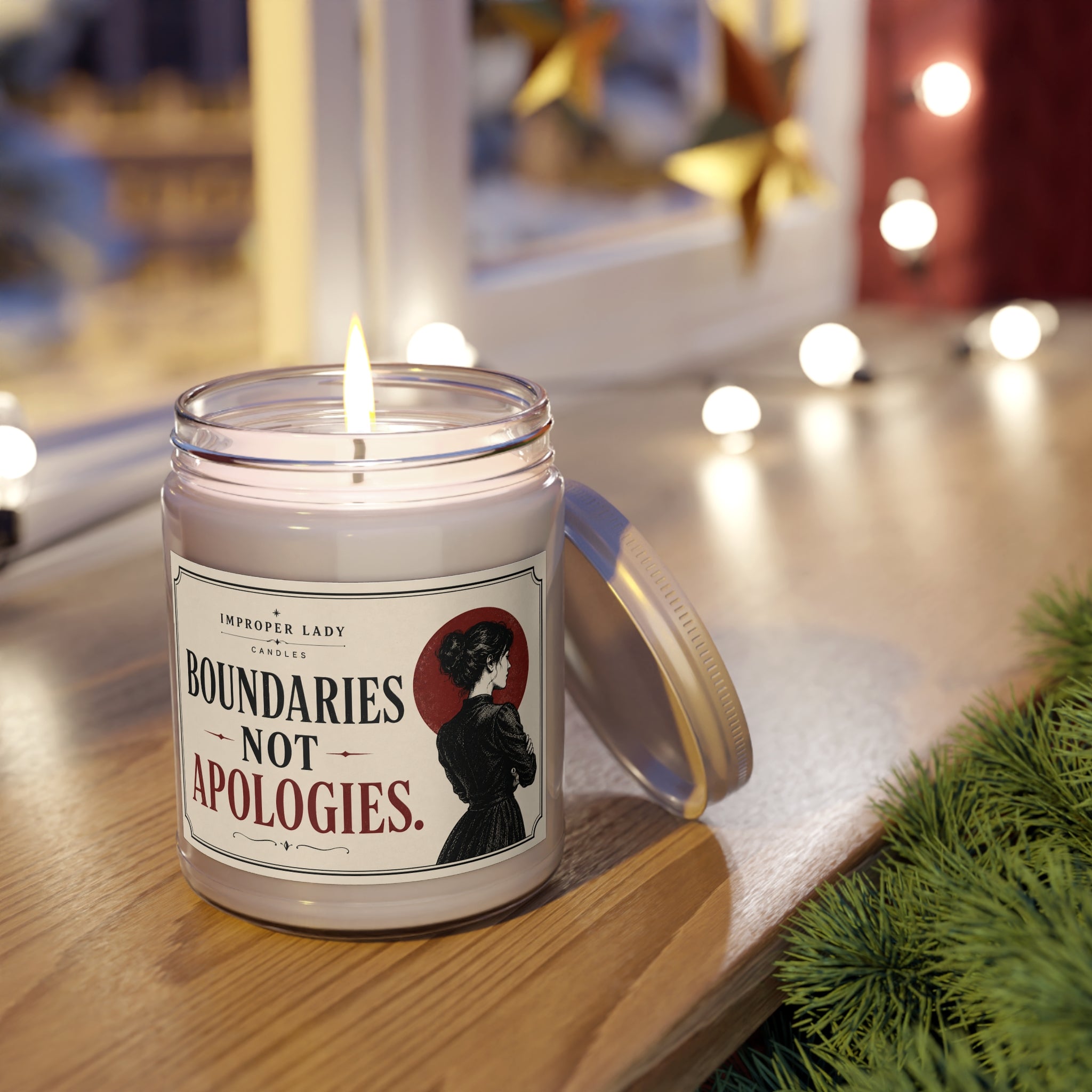 Soy Candle — "Boundaries Not Apologies" 9oz