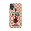 Slim Phone Case — “Women Who Seek to Be the Equal of Men Lack Ambition” Chess Queen Design