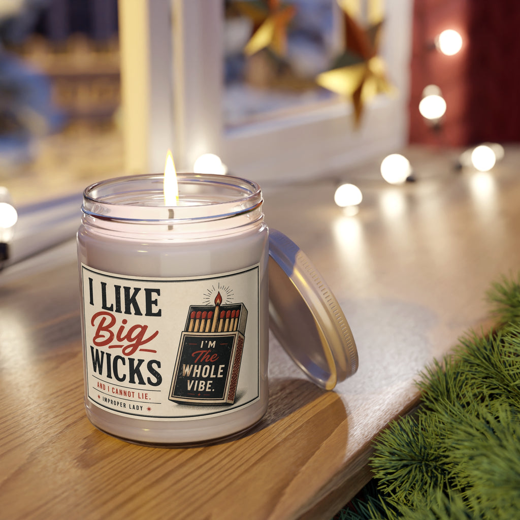 I Like Big Wicks 9oz Soy Candle — Funny Vintage Matchbox Scented Candle