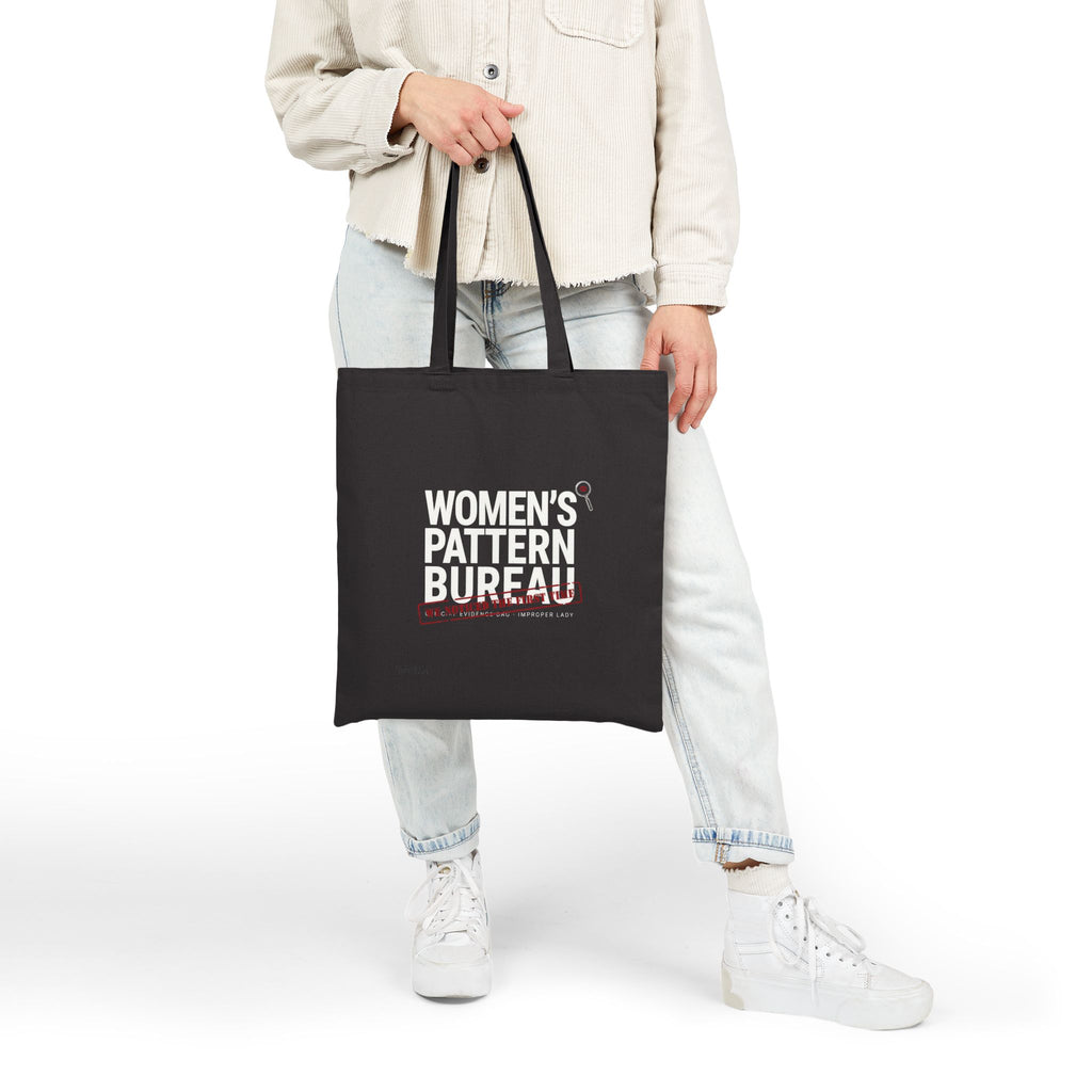 Women's Pattern Bureau Canvas Tote Bag — Feminist Graphic Market Tote
