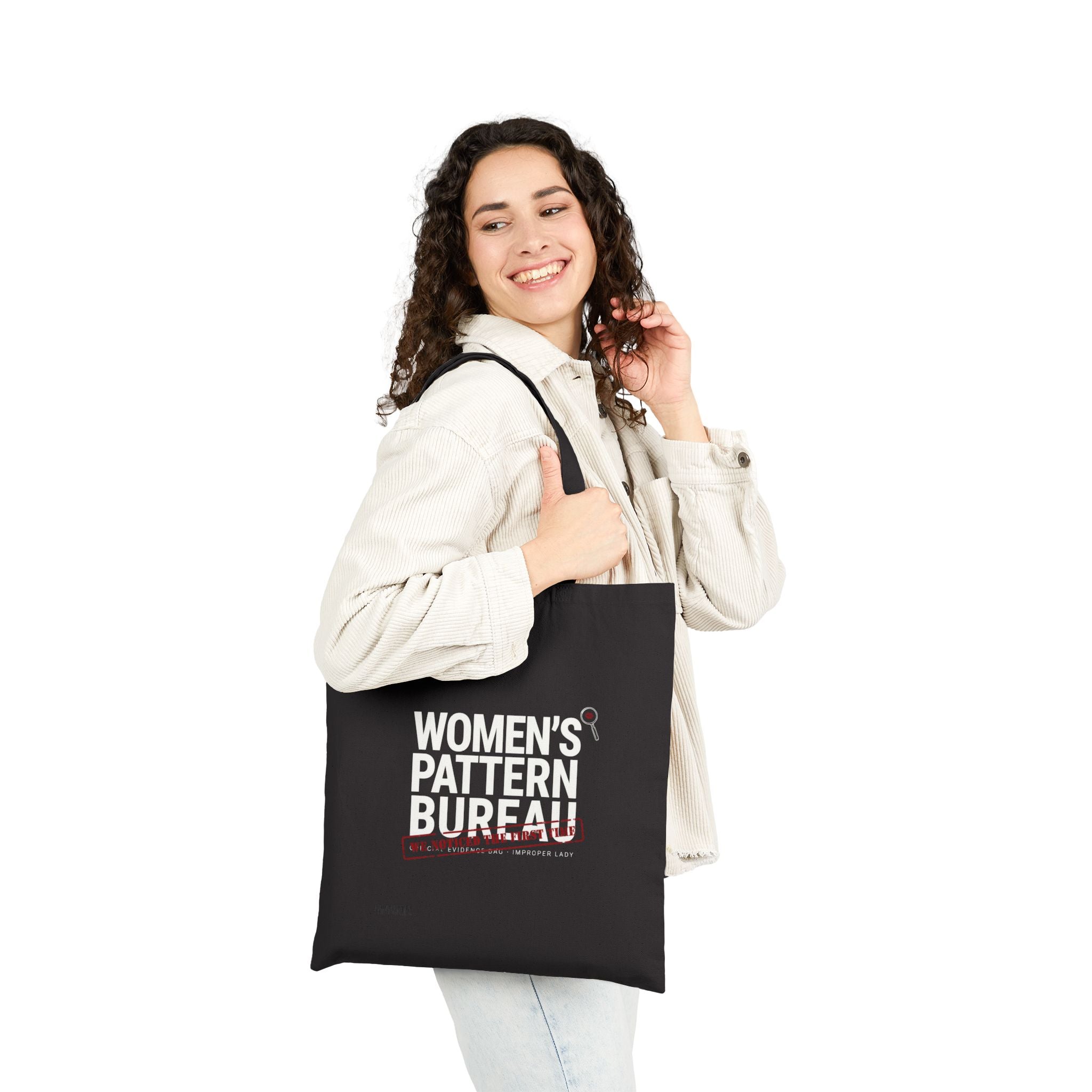 Women's Pattern Bureau Canvas Tote Bag — Feminist Graphic Market Tote