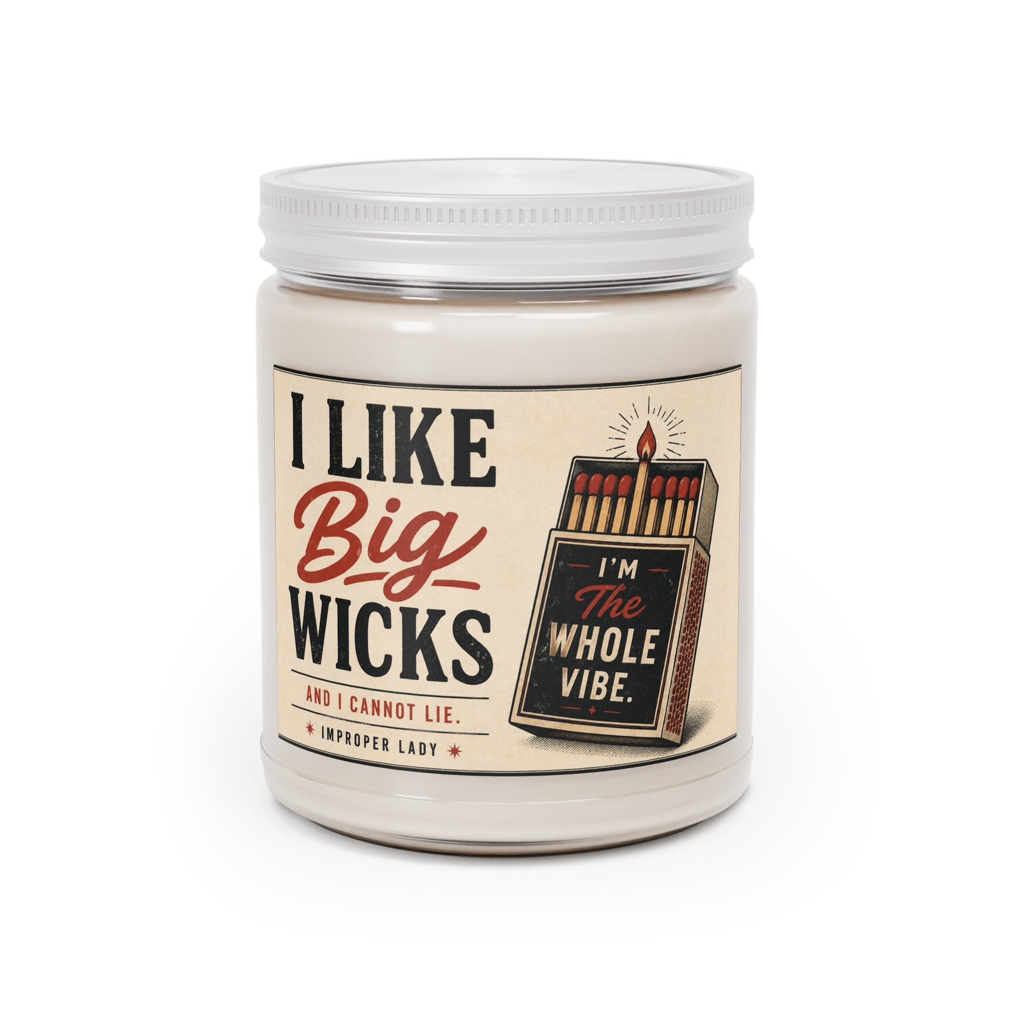 I Like Big Wicks 9oz Soy Candle — Funny Vintage Matchbox Scented Candle