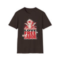 Graphic T-Shirt — "Men Who Hate Feminists Love Free Labor" Protest Tee
