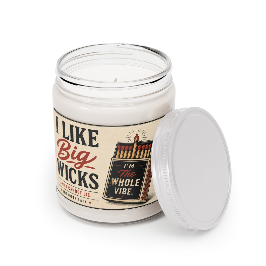 I Like Big Wicks 9oz Soy Candle — Funny Vintage Matchbox Scented Candle