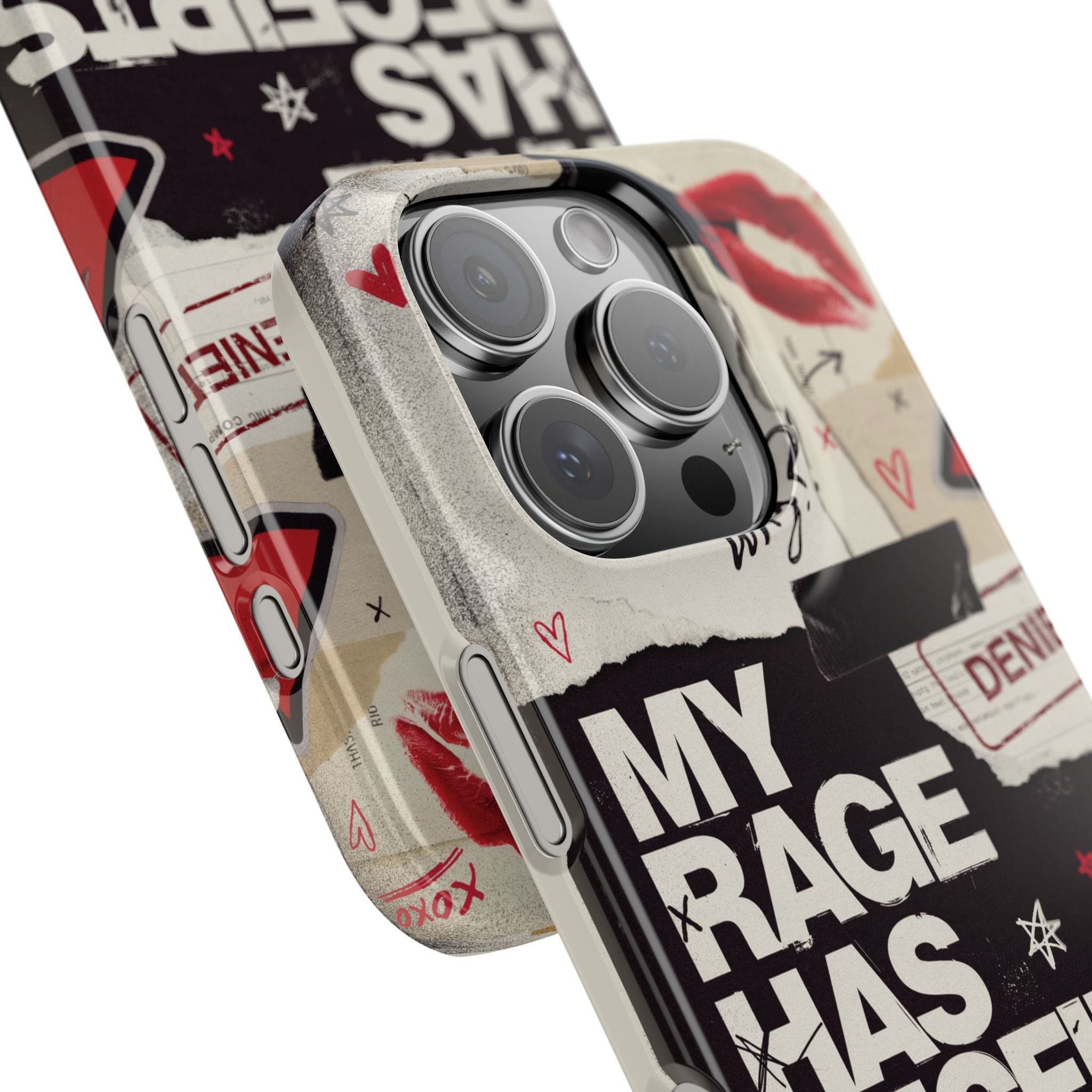 Slim Phone Case — "My Rage Has Receipts" Feminist Graphic Protective Cover