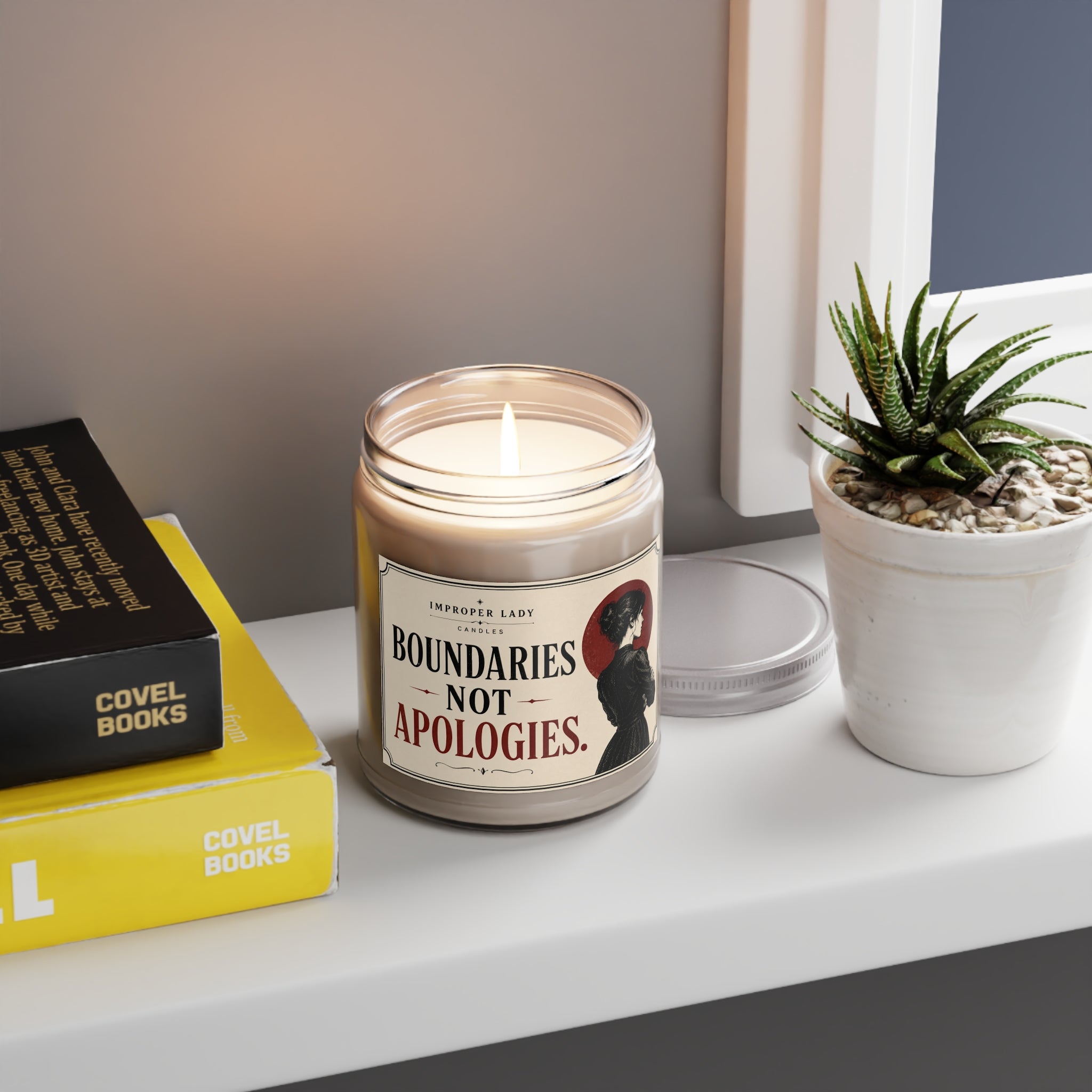 Soy Candle — "Boundaries Not Apologies" 9oz